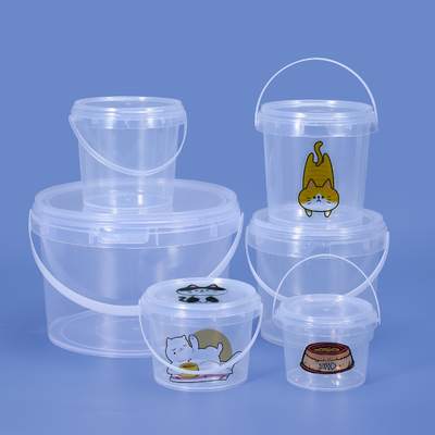 comprare 5L 6L secchio di plastica per popcorn alimentare cereali ghiaccio grano secchio contenitore chiaro fabbricazione online