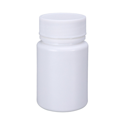 comprare Stampaggio a caldo Bottiglia di plastica vuota 50cc Capsula Pillola con coperchio di guarnizione in foglio di alluminio bianco fabbricazione online