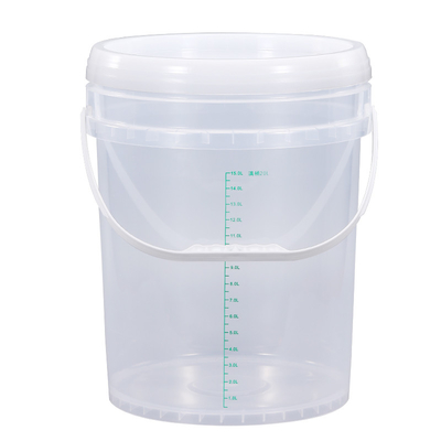 comprare Contenitore di secchio in plastica da 20 litri con maniglia di manopola, coperchi alimentari, secchio da 5 galloni fabbricazione online