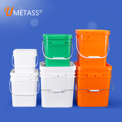 comprare PP Quadratura 5 galloni Bowl di vernice trasparente bombo di plastica per alimenti con maniglia del coperchio fabbricazione online