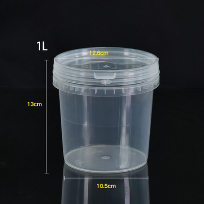 comprare Stampa a schermo di seta Stampa a schermo di seta 1L 100pcs Set secchio di plastica trasparente per lo stoccaggio degli alimenti fabbricazione online