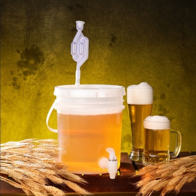 comprare Logo personalizzato 2 tappi Fermentatore di plastica per enzimi automatici di birra di frutta Contenitore fabbricazione online