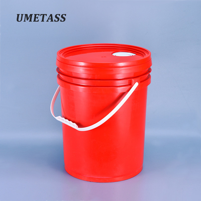 comprare Un secchio di plastica rotondo trasparente da 5 galloni con coperchio e maniglia fatto di materiale al 100% fabbricazione online