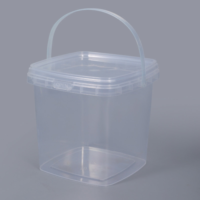 comprare 2L Capacità Classificazione alimentare Botti di plastica quadrati chiari con manico per la conservazione dei biscotti fabbricazione online