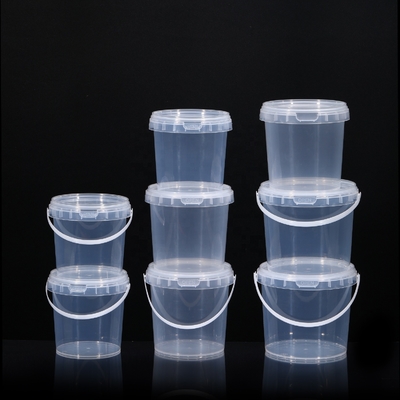 comprare 300 ml 5 litri IML Bottine di plastica personalizzate con coperchio per miele biscotti yogurt salse al burro fabbricazione online