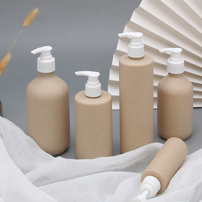 comprare OEM ODM Biodegradabile bottiglia di plastica di paglia di grano per servizi alberghieri bagno domestico fabbricazione online
