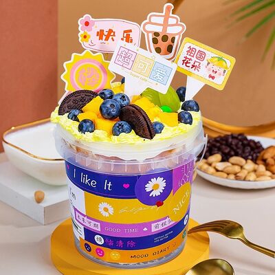 comprare 500ml 750ml 1L Bucket di plastica chiara personalizzata Food Grade Bucket con copertura e maniglia a cupola emisferica per Popcorn Cream Cake fabbricazione online