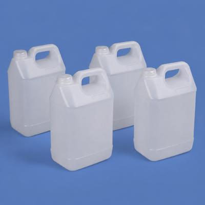 comprare 5L Bottina di plastica in PE di qualità alimentare con tappo per bocca e manico di balena Bottina di imballaggio per acqua Liquore Salsa Immagazzinamento di liquidi chimici fabbricazione online
