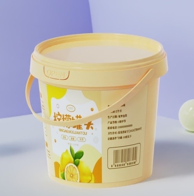 Contenitore di latte a logo personalizzato per salse alimentari e gelati in secchio di plastica