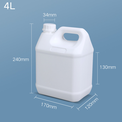 1 litro di bottiglie di Hdpe fluorate Quadratura Jerry Can Serigrafia