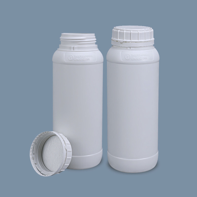 1000 ml Bottiglie di pillole rotonde Bottiglie di plastica fluorinata riciclabile