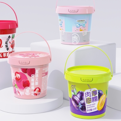 Capacità Contenitore di plastica in PP bianco trasparente da 500 ml per la diffusione di cioccolato