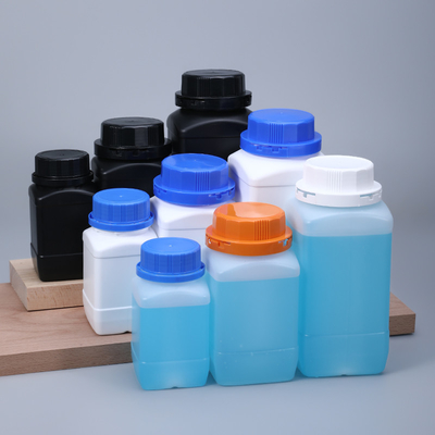 Cappuccio a vite di laboratorio Reagente di plastica Bottiglie di campione Hdpe bianche per lo stoccaggio di fertilizzanti