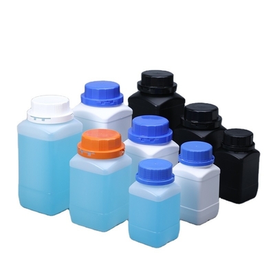 250 ml 500 ml 1000 ml Reagente vuoto a bocca larga Bottiglia di plastica quadrata con tappo interno