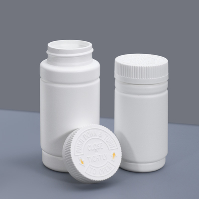 Materiale del colletto HDPE 100 ml Contenitore di medicinali solidi bianchi vuoti per imballaggio di capsule