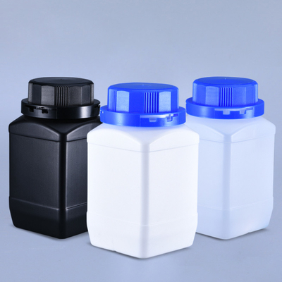 Esperimento chimico 500 ml Bottone di reagente di laboratorio PE a forma quadrata con tappo a vite di plastica