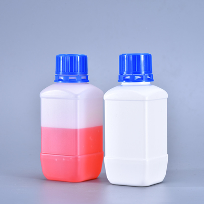 250 ml Bottiglia di reagenti chimici riciclati bianchi quadrati