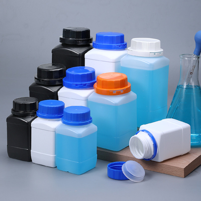 1L Liquid Powder Solid Gel Storage Bottiglie di plastica quadrate con manipolazione della superficie del ghiaccio e coperchio interno a vite