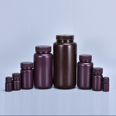 Bottiglia per reagenti di ambra marrone in plastica con tappo a vite da 100 ml per l'industria chimica