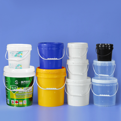 Contenitore di secchio di plastica rotonda con maniglia per labbra in barile trasparente in PP portatile di qualità alimentare