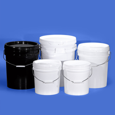 5 litri di plastica bianco cucchiaio con coperchio manico trasparente 20 litri barile secchio