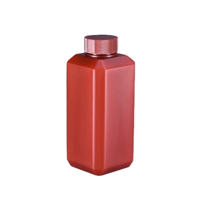 Bottiglia di reagente marrone di 250 ml di piccole dimensioni in HDPE quadrato per liquidi chimici industriali