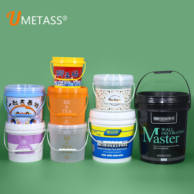 2L secchio di plastica trasparente per il logo personalizzato Yogurt liquido confezionamento e sigillo coperchio