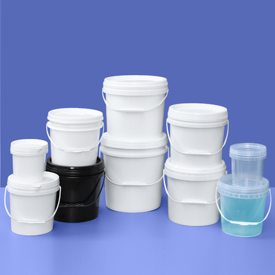 100% materiale di qualità alimentare 1L secchio di plastica trasparente con secchio di etichette stampate su misura