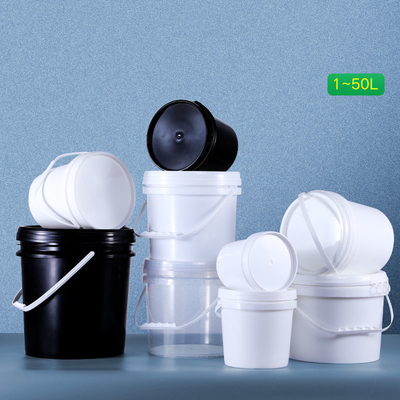 Stampa a schermo di seta secchi di plastica rotondi in PP con coperchio di 1-20L