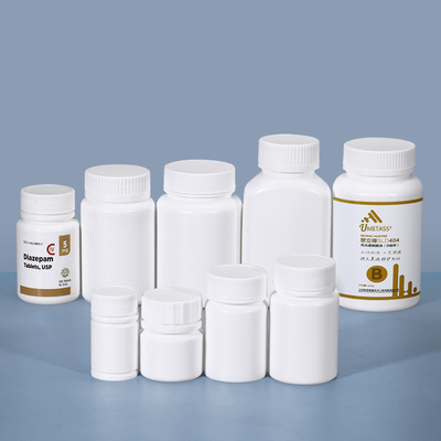 20ml 30ml 40ml 50ml 70ml 100ml Bottiglia di plastica per il contenitore di stoccaggio delle pillole Colore bianco