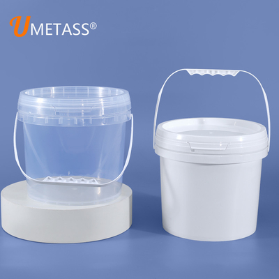 Bottile di plastica alimentare da 4 litri con coperchio e resistenza alle alte temperature in bianco