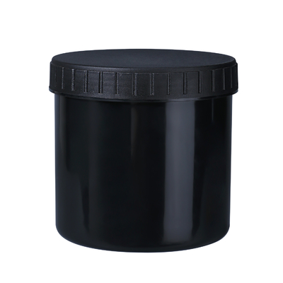 500 ml di polvere chimica, vetro di plastica, viti e coperchio interno, di qualità alimentare, 100% materiale vergine
