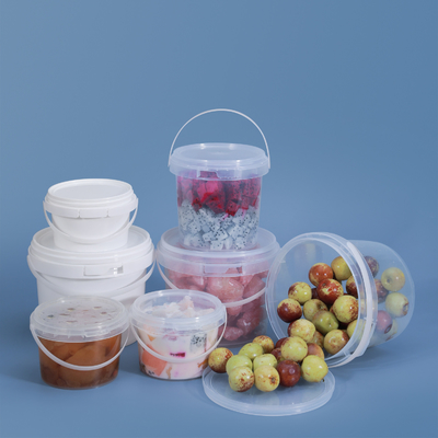 Botti di plastica rotonda trasparente per la conservazione degli alimenti Capacità 280 ml/450 ml/650 ml di grado alimentare