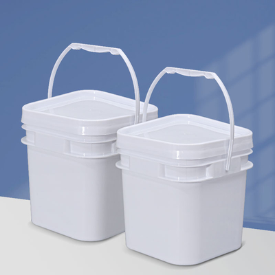 Conservazione degli alimenti bianchi Bottine di plastica quadrata rettangolare di grado 5L con maniglia del coperchio