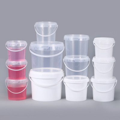 Acqua 900ml 1L 2L ISO9001SGS secchio di plastica trasparente con coperchio per noci yogurt marmellata di caramelle