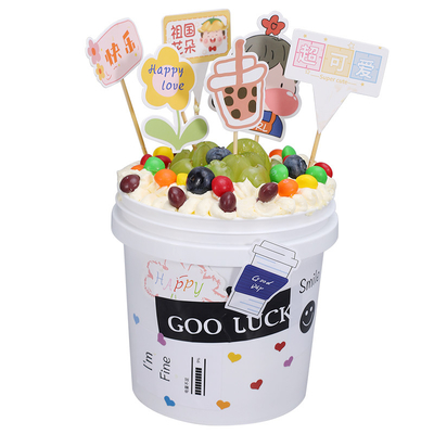 Logo stampato IML personalizzato 1L secchio di plastica rotonda per yogurt, cioccolato e salse