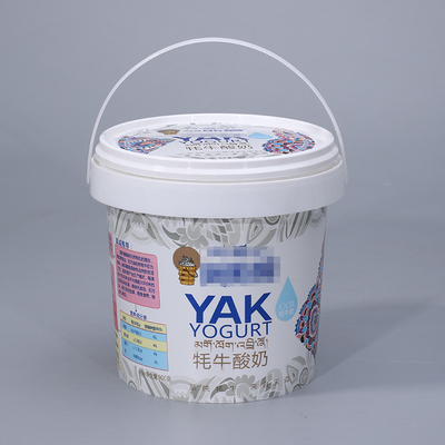 IML Round PP Plastic Ice Cream Bucket con coperchio e manico 100% materiale Forma rotonda