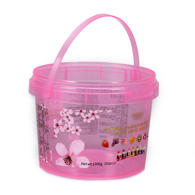 IML Plastic Popcorn Biscuit Chips Bucket con capacità personalizzata e logo personalizzato