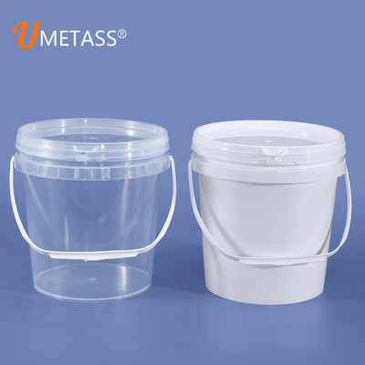 Logo personalizzato 3L Bianco trasparente Piccolo Gallone PP Barattolo di vernice di qualità alimentare Contenitore da 20l con coperchio