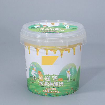 500 ml Biscotti a tenuta stagna in PP Bottoni di biscotti di plastica Contenitori per la conservazione degli alimenti con coperchio rotondo