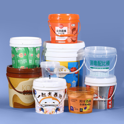 Logo personalizzato Barile di plastica nera con coperchio per solventi organici resistenti agli acidi e agli alcali