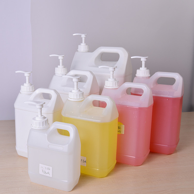 Potere di plastica quadrata in HDPE per sapone gel doccia shampoo liquido 1L-5L pompa bianca