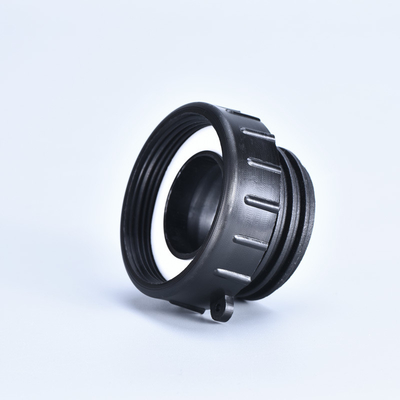 Adapter di riduzione incluso nel collegamento di connettore S60 nero per il montaggio della valvola del serbatoio IBC da 63 mm