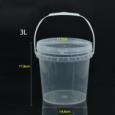Contenitore di secchiatura in plastica in PP trasparente per pollo fritto e popcorn