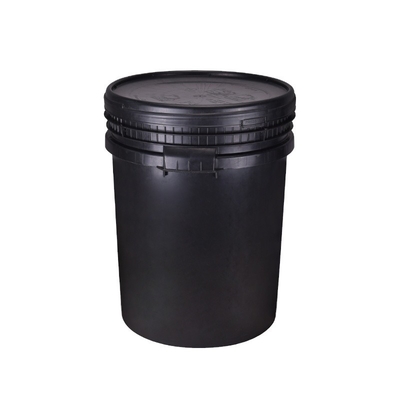 Logo personalizzato 10 galloni Bianco nero grande secchio di plastica con vernice del coperchio