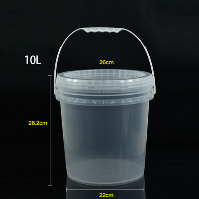10L Capacità Barattoli di plastica trasparenti con coperchio