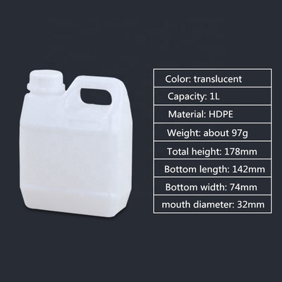 Bottile di plastica per prodotti chimici 1L 5 litri