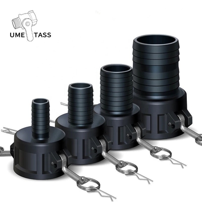 1 pollice 1.5 2 pollici di plastica tubo di accoppiamento Custom 1000L IBC Valvo del serbatoio adattatore per tubo di giardino