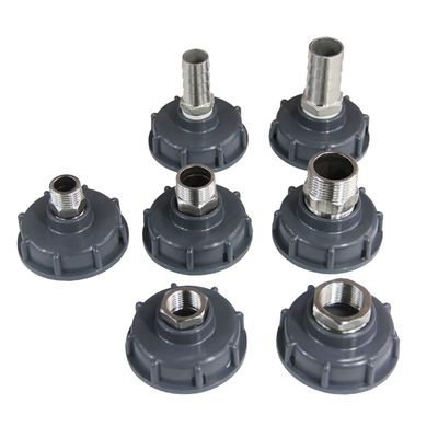 Adaptatore di serbatoio IBC nero con filo S60X6 a 1 