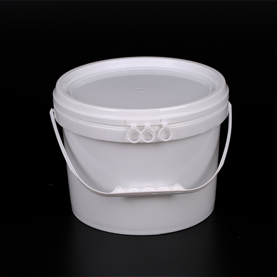 Materiale PP per alimenti Contenitore di plastica rotonda 6L per imballaggio di vernice liquida ad acqua